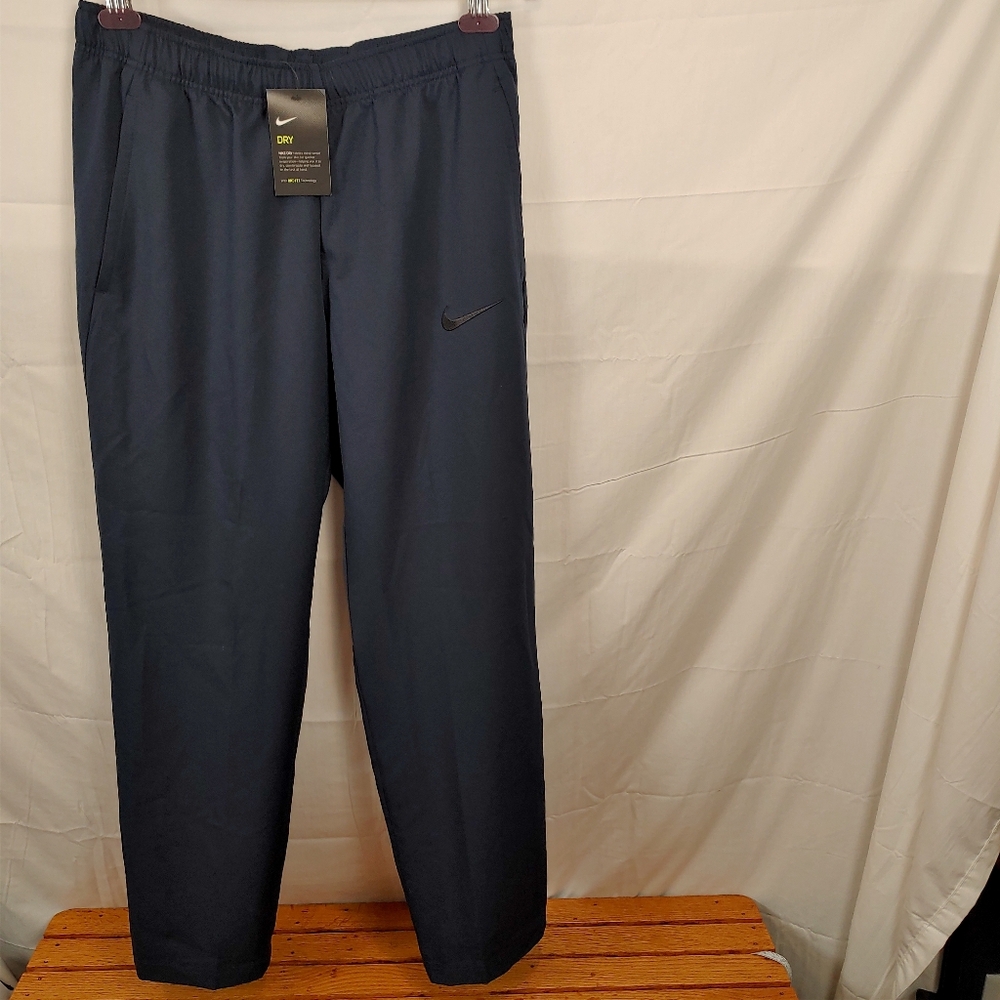 Nike Dri-Fit Men's Training Pant Blue Elastic Drawstring Waist Size Large New